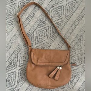 Tan crossbody hobo bag